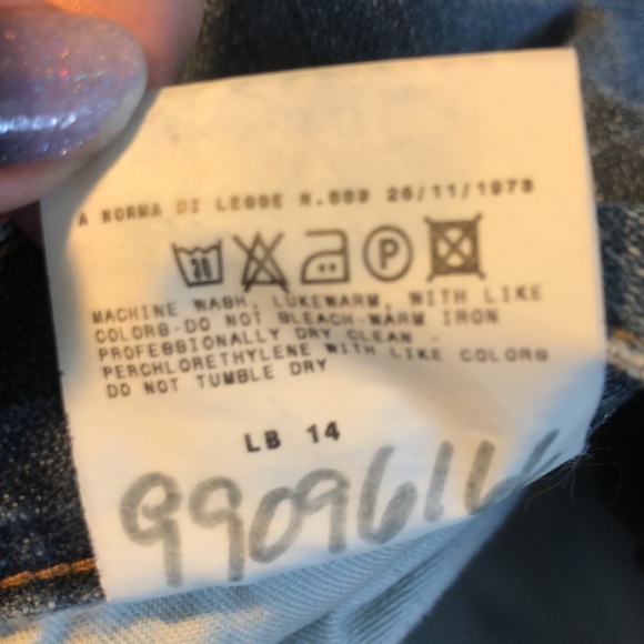 Just Cavalli Jeans Sz. 29X31 Straight Leg Mid Rise Italian Designer Denim Cotton - Picture 9 of 11